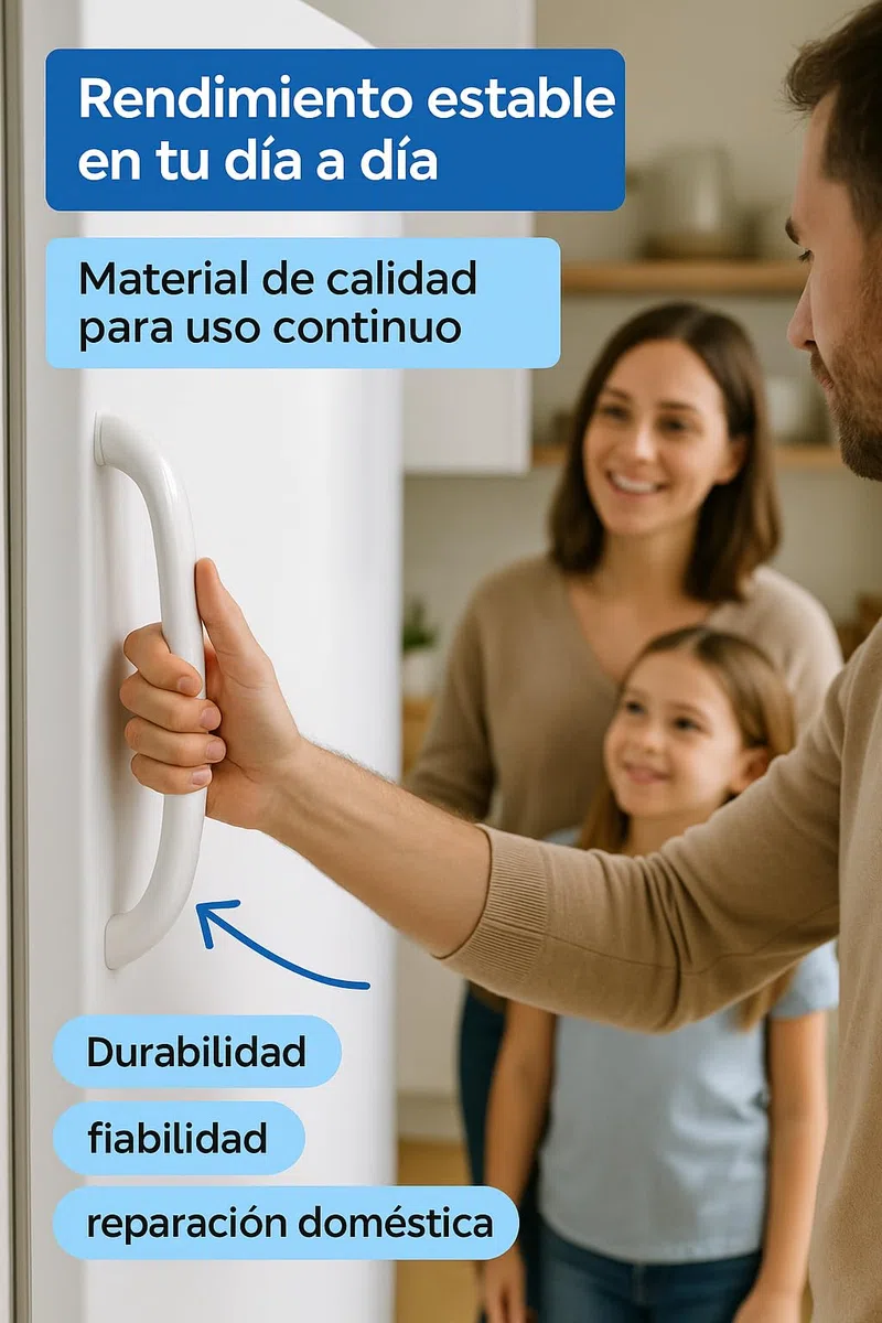 RECAMBIOS DREYMA Tirador Puerta Frigorifico 365 mm 1 Agujero Blanco Codigo 00355004 00354911 Compatible con Bosch Balay LG KGS4620IE01 KGU4421IE01 Repuesto Asa Curva Montaje Preciso Garantia