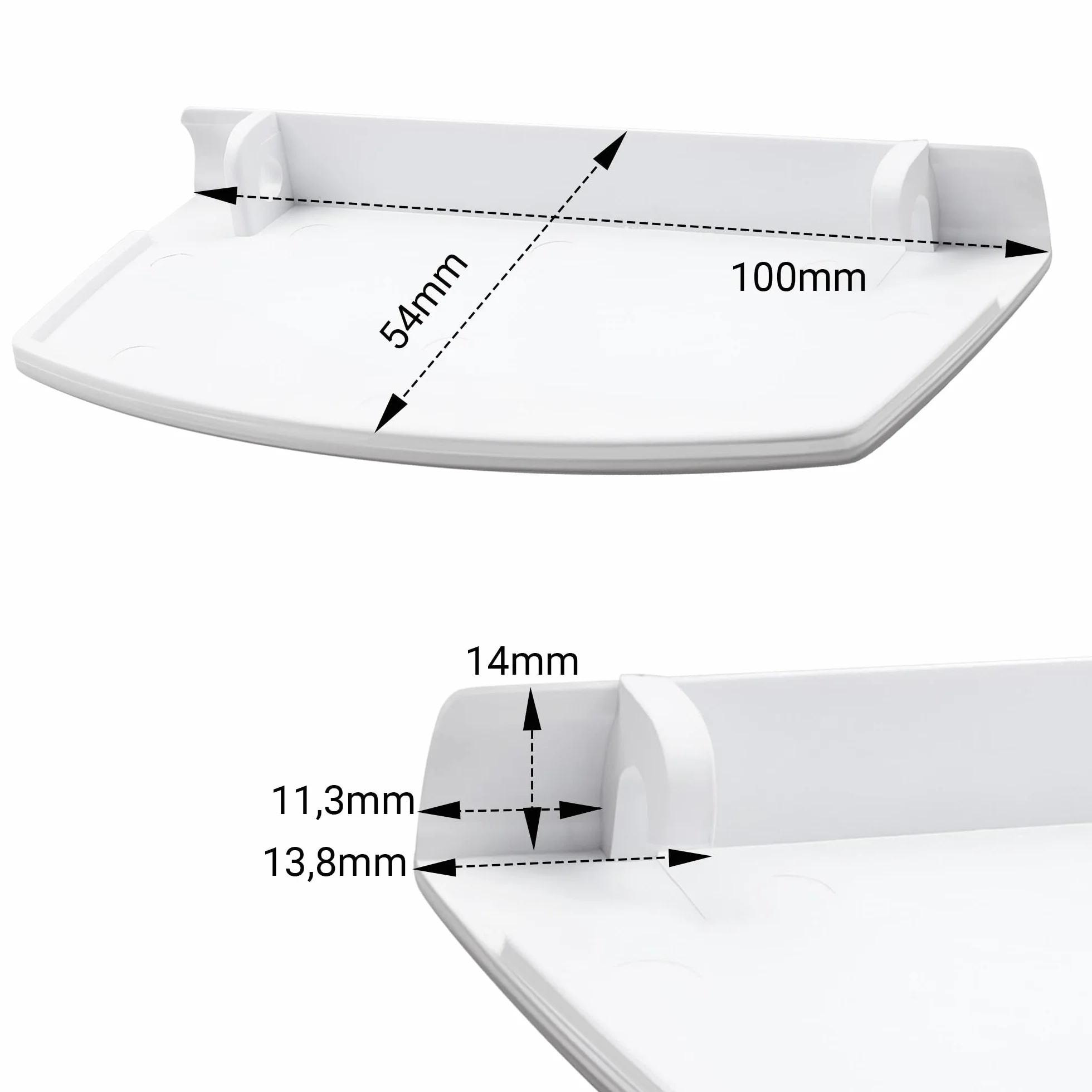VIOKS Juego de tirador de puerta de plástico de repuesto para Beko 4244570100 + muelle de repuesto para Beko 4244510100 muelle – Mango de repuesto para frigorífico, puerta de refrigerador, puerta con