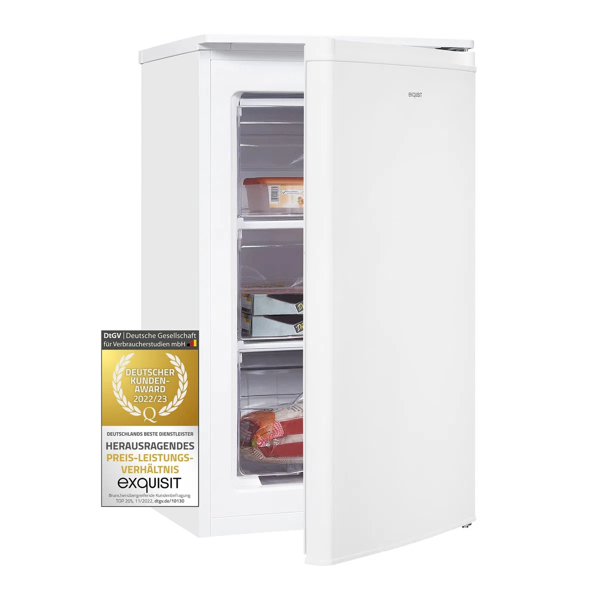 Exquisit GS111-040E - Congelador (64 L), color blanco