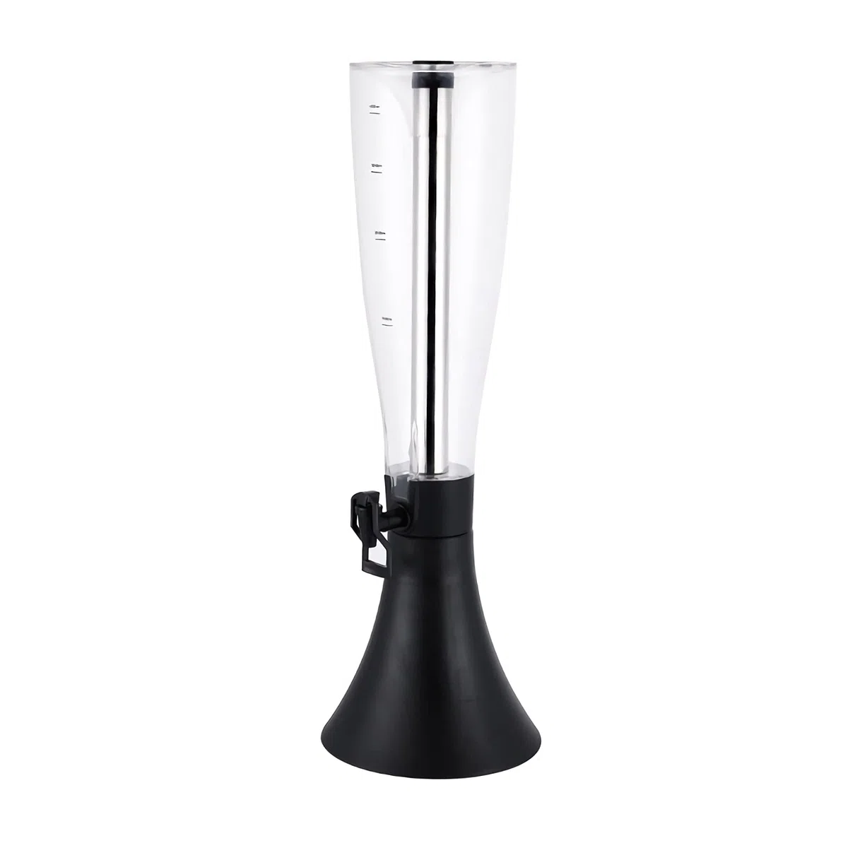 Dispensador de Torre de Cerveza Torre de cerveza de 4 L con carámbano de acero inoxidable extraíble, dispensador de bebidas for limonada, té, agua fría vino de cerveza y más, negro Torre Cerveza/Dispe