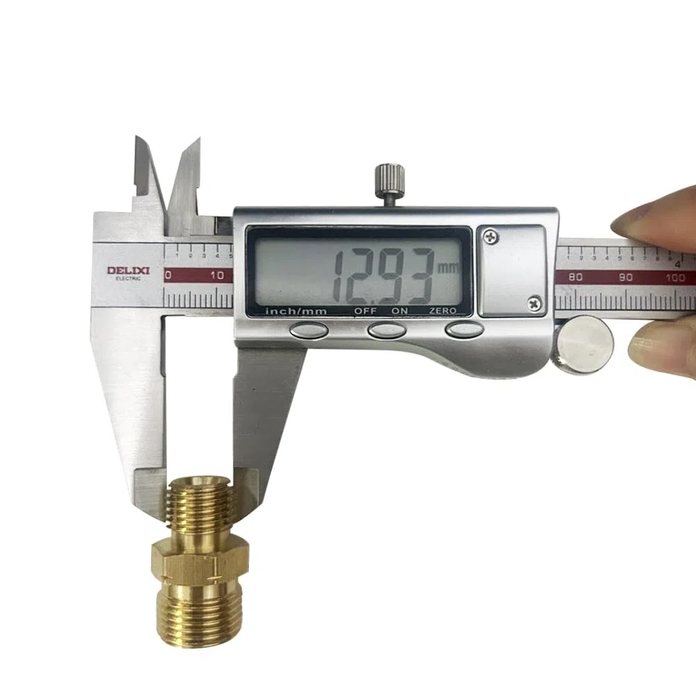 2 conectores de manguera de gas de latón, doble nippel, acoplamiento doble de propano y acetileno, manguera de gas de 1/4 pulgadas a la derecha a 3/8 pulgadas izquierda, manguera de acoplamiento de