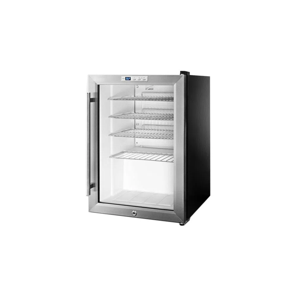 Summit Appliance SCR312L Refrigeración de bebidas para encimera, vidrio/negro, compacto