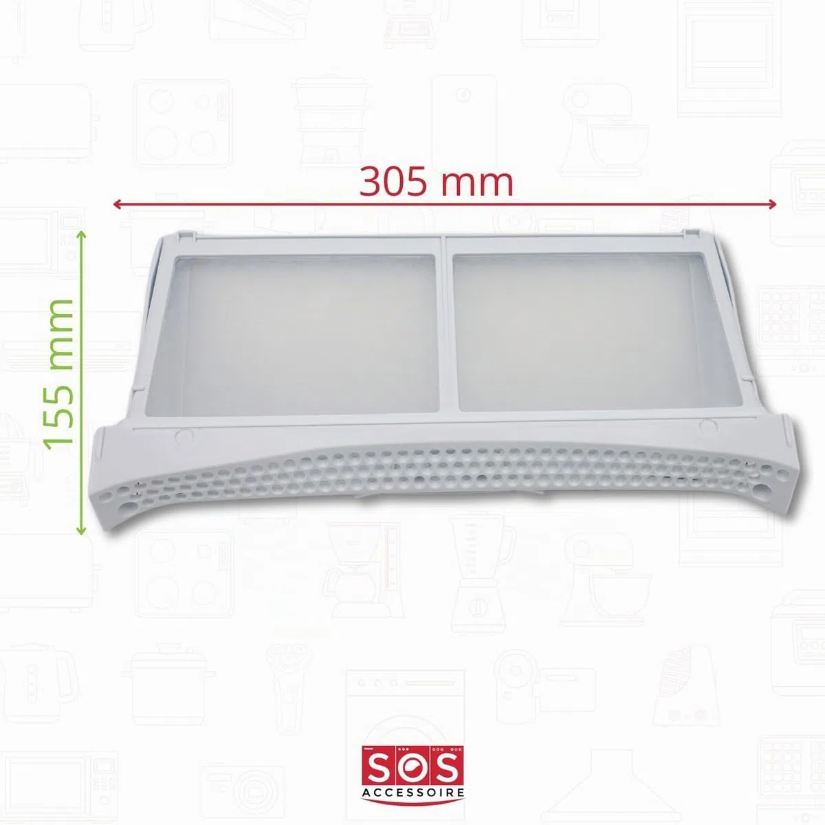 SOS - Filtro de pelusa para secadora 00652184, 763410725 BALAY, BOSCH, CONSTRUCTA, NEFF, SIEMENS, SMEG, VIVA
