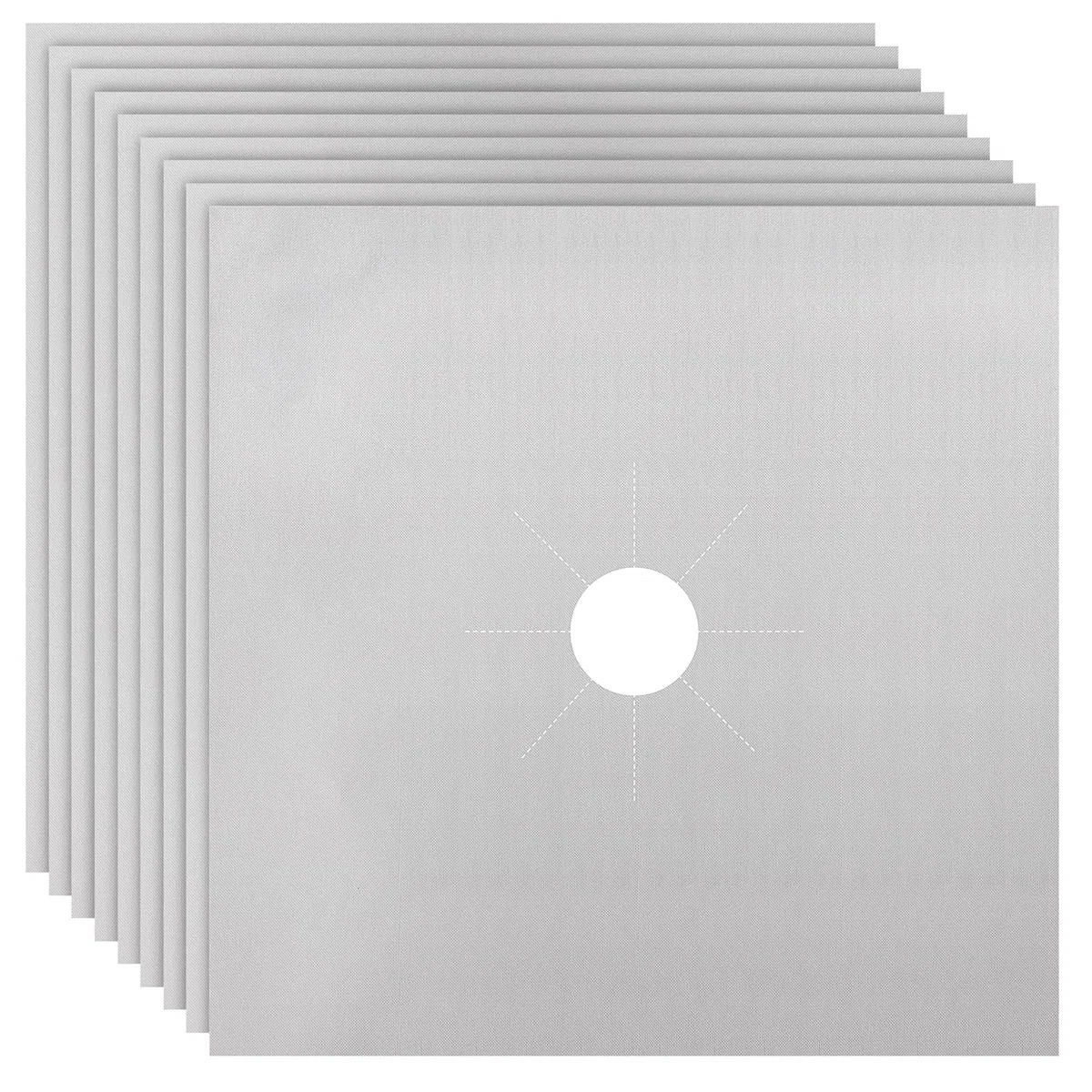 Protectores Antiadherentes de Estufa a Gas, Cubiertas para Hornillos, Reutilizables Tapetes del Rango del Quemador Para Almohadillas Limpieza, No Pegajosas y Fáciles Limpiar (27x27CM)