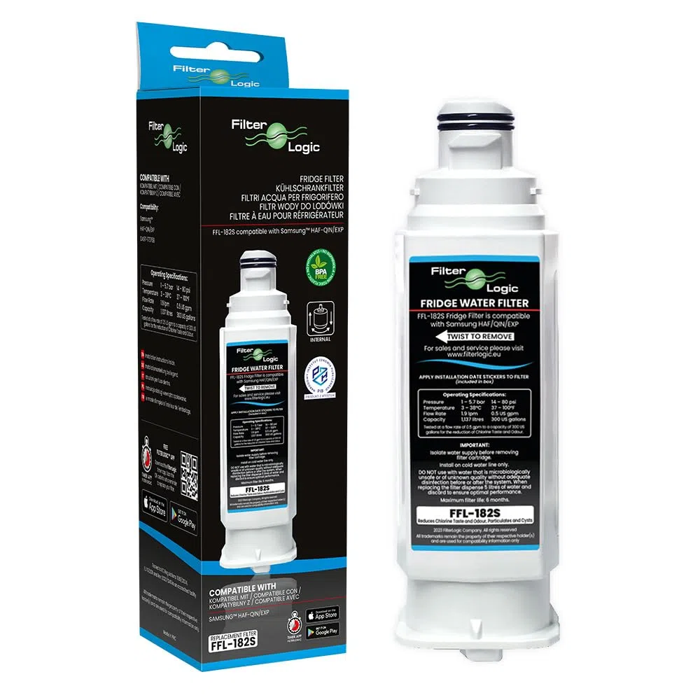 FilterLogic FFL-182S | Filtro de agua compatible con Samsung HAF-QIN, HAF-QIN/EXP, HAFQIN, DA97-17376B para sistema de frigorífico DA97-08006C
