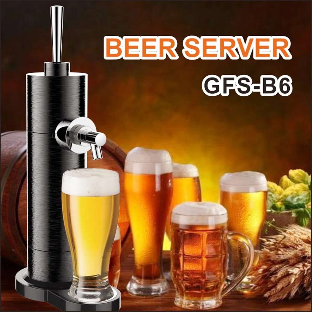 Nitro Dispensador de cerveza convierte cualquier lata a estilo de borrador, perfecto para bares de cerveza y reuniones familiares para los amantes de la cerveza, diseño elegante negro