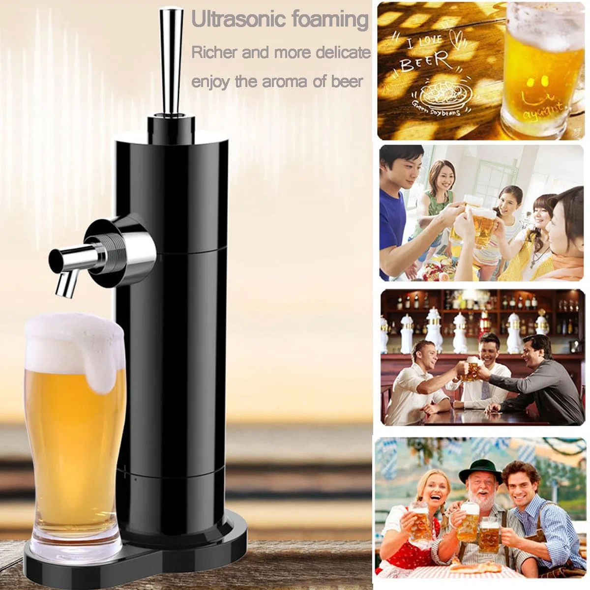 Dispensador de cerveza de barril para el hogar, grifo de cerveza portátil para cerveza enlatada, generador de espuma fresca, disfruta de la cerveza en cualquier momento y en cualquier lugar, perfecto