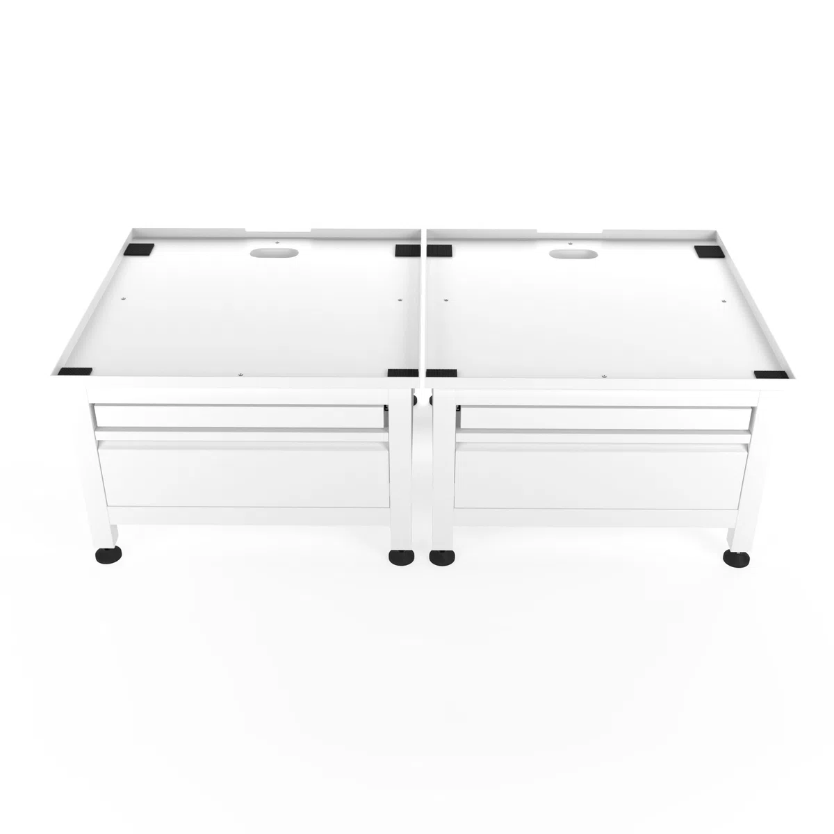 Soporte doble para lavadora con cajón y estante, armario para lavadora, pedestal para lavadora, blanco, universal, 65 x 60,5 cm (largo x ancho), incluye fijaciones de pared