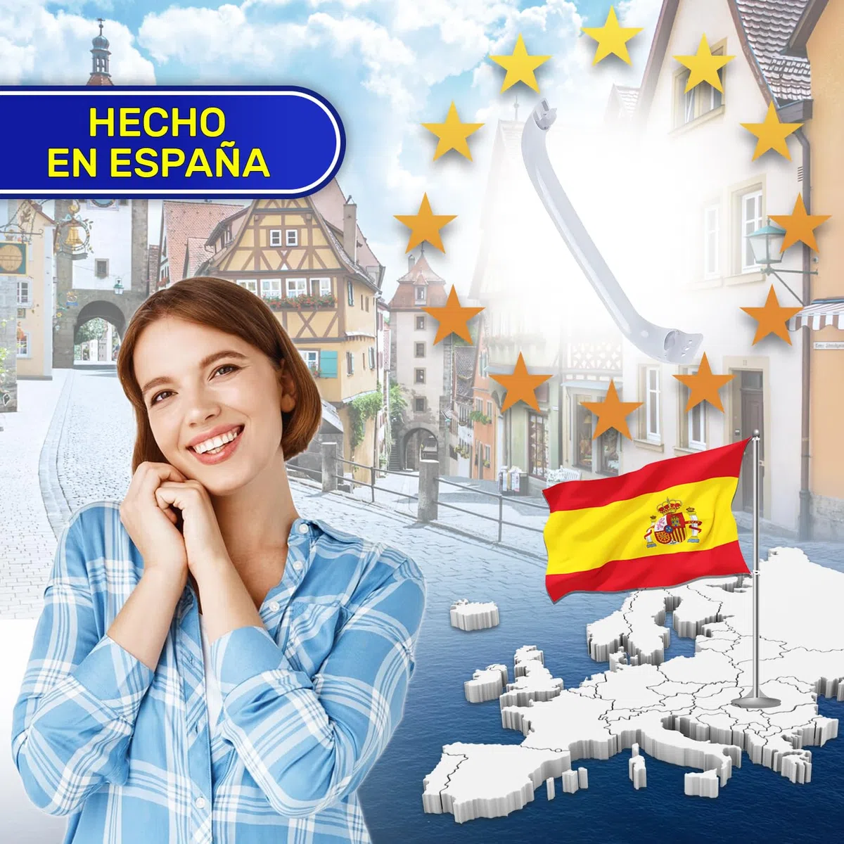 MONTERAL Tirador Frigorifico y Congelador 317 x 70 x 42 mm con Código Original 369547 00369547 00488448 00488916 para Bosch para Siemens - Garantía de 10 Años