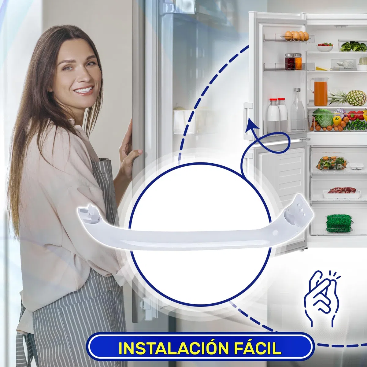 MONTERAL Tirador Frigorifico y Congelador 317 x 70 x 42 mm con Código Original 369547 00369547 00488448 00488916 para Bosch para Siemens - Garantía de 10 Años